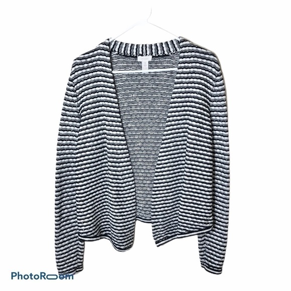 Chico’s Striped No Closure Cardigan Sz 1 Small - Picture 6 of 6